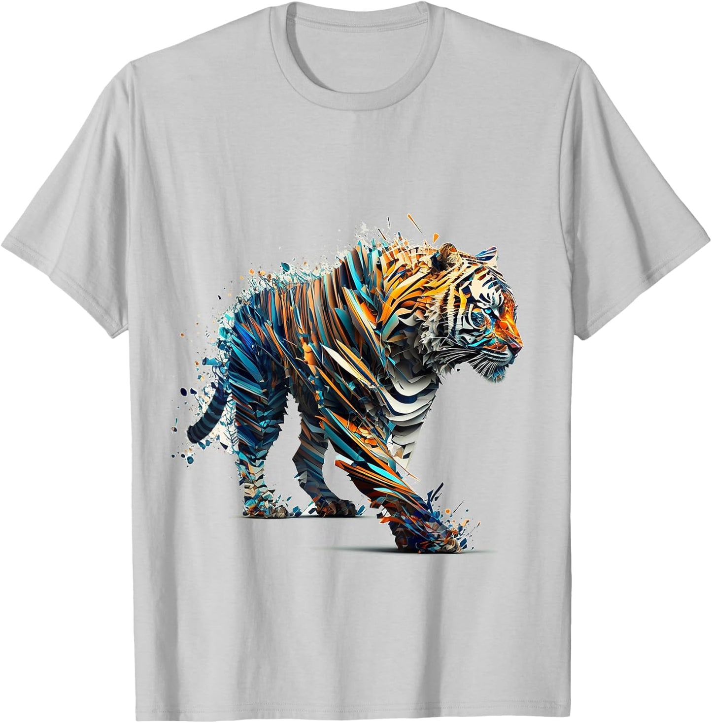 Tiger art colourful tiger motif animal tiger T-Shirt - T-Shirt | Ash
