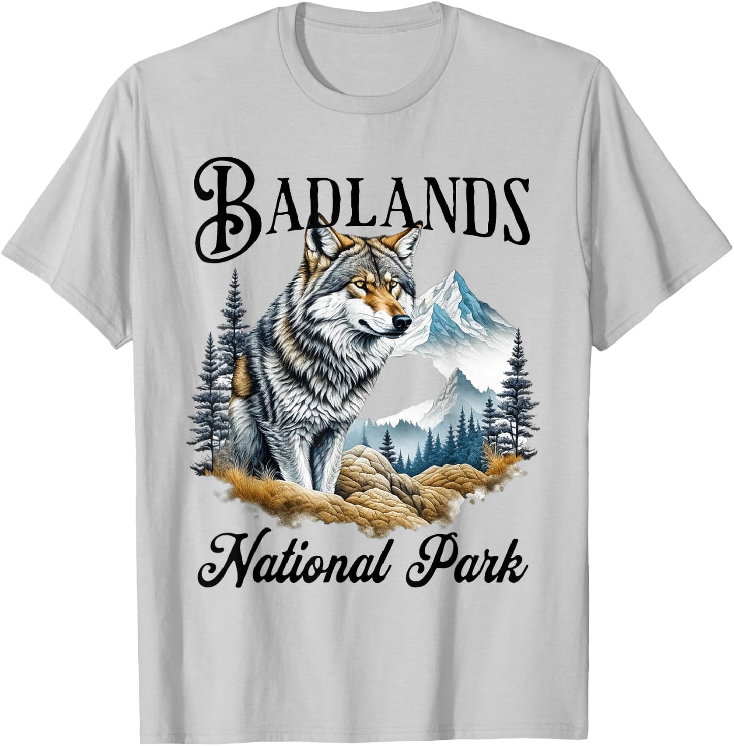 Badlands National Park T-Shirt - T-Shirt | Ash