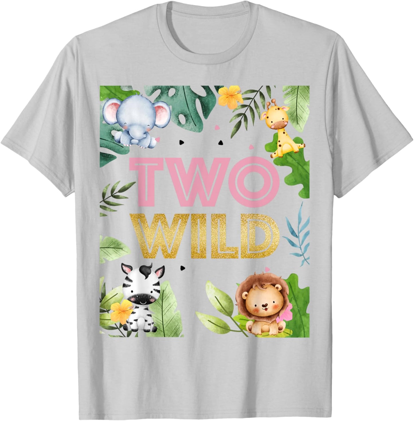 2nd Birthday Two Wild Second Bday Animal Party T-Shirt - T-Shirt | Ash