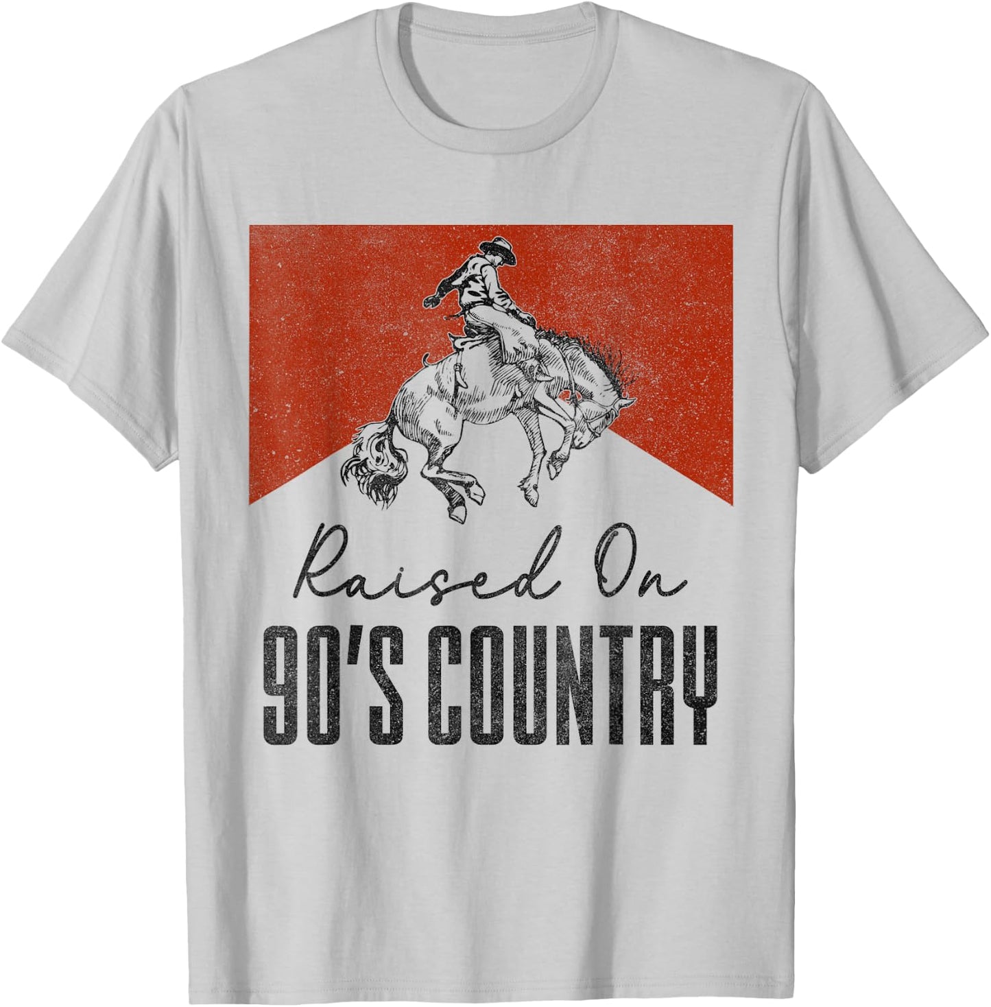 Raised On 90's Country Music Vintage Western Cowgirls T-Shirt - T-Shirt | Ash