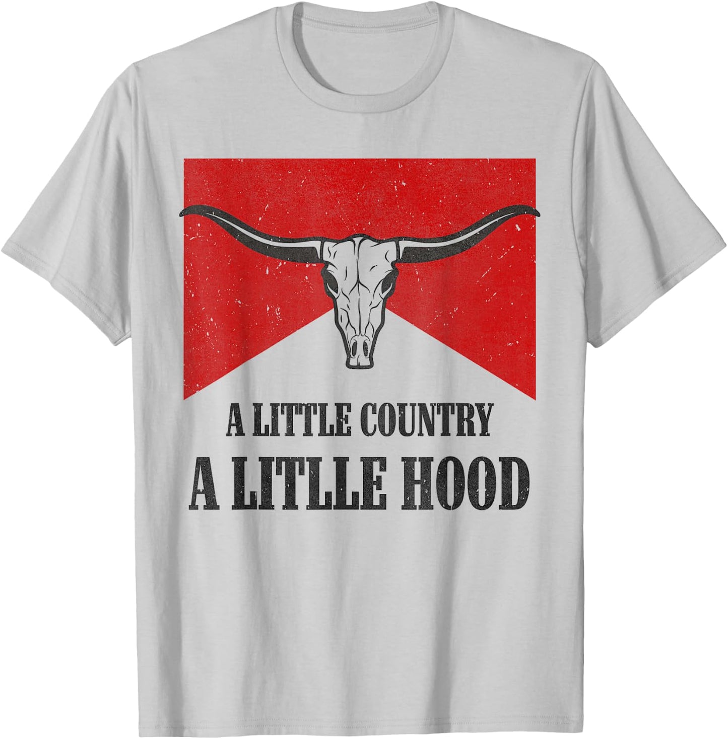 A Little Country A litlle Hood Vintage Western Rodeo Country T-Shirt - T-Shirt | Ash