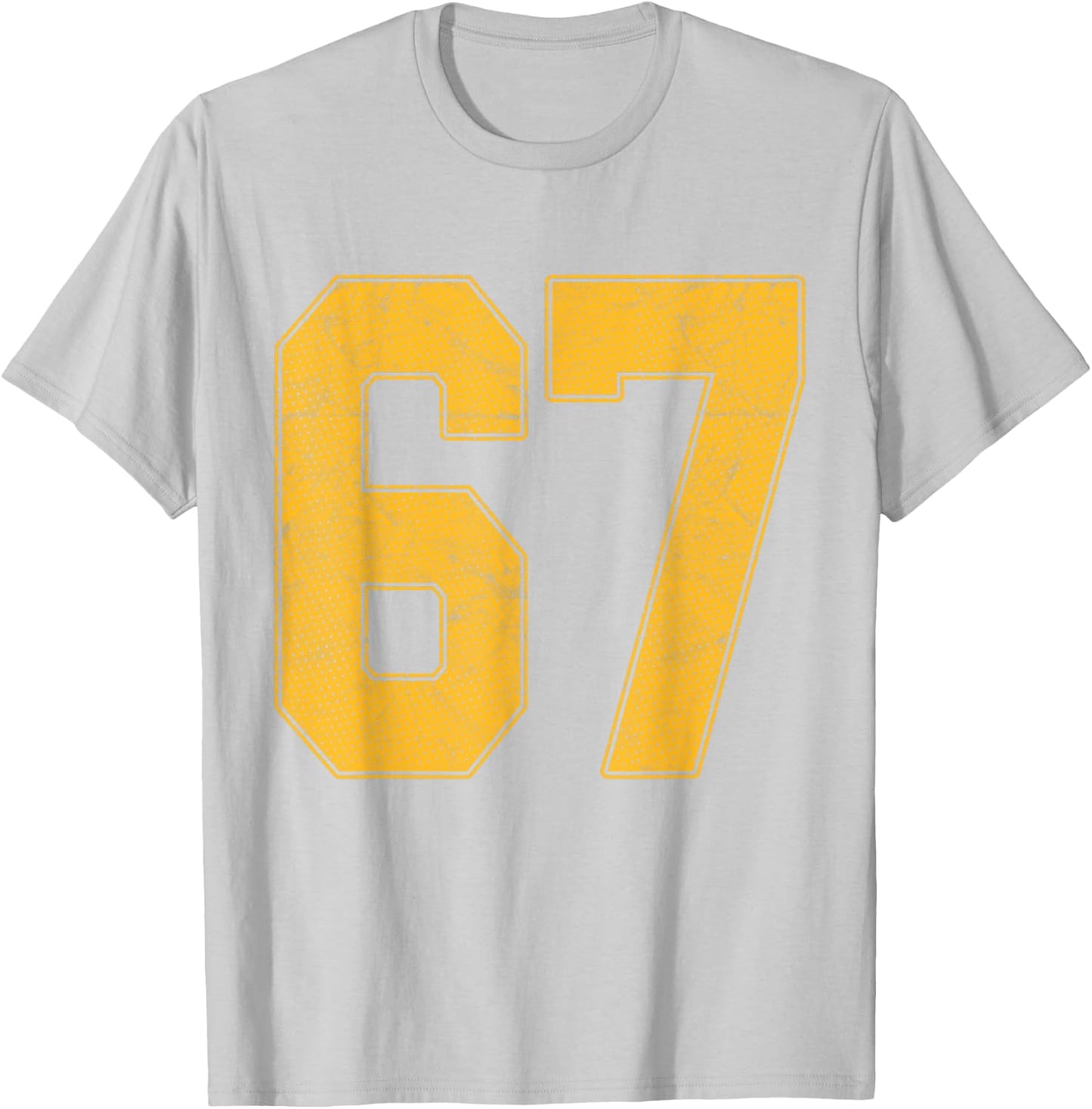 Number 67 Numbered Uniform Sports Team Jersey 67th Birthday T-Shirt - T-Shirt | Ash