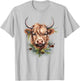 Scottish Highland Cow Cattle Hairy Cow Christmas Woman T-Shirt - T-Shirt | Ash