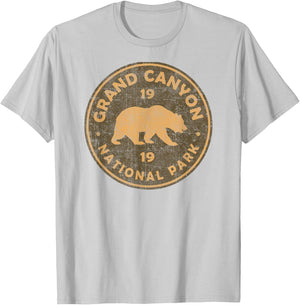 Retro Grand Canyon National Park Arizona Men Kids Hiking T-Shirt - T-Shirt | Ash