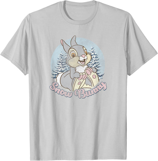 Disney Bambi Thumper Christmas Snow Bunny T-Shirt - T-Shirt | Ash