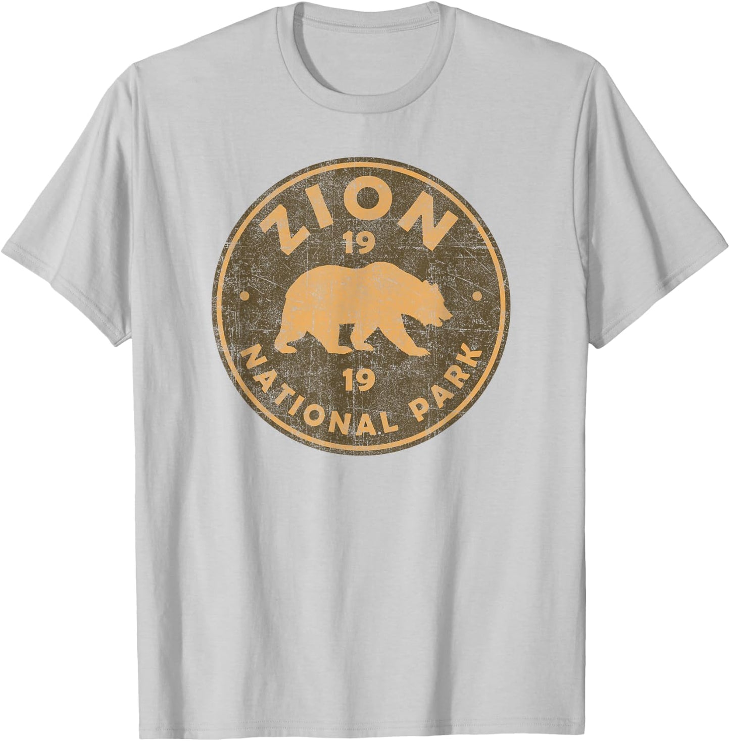 Retro Zion National Park Utah Women Men Kids Hiking Souvenir T-Shirt - T-Shirt | Ash