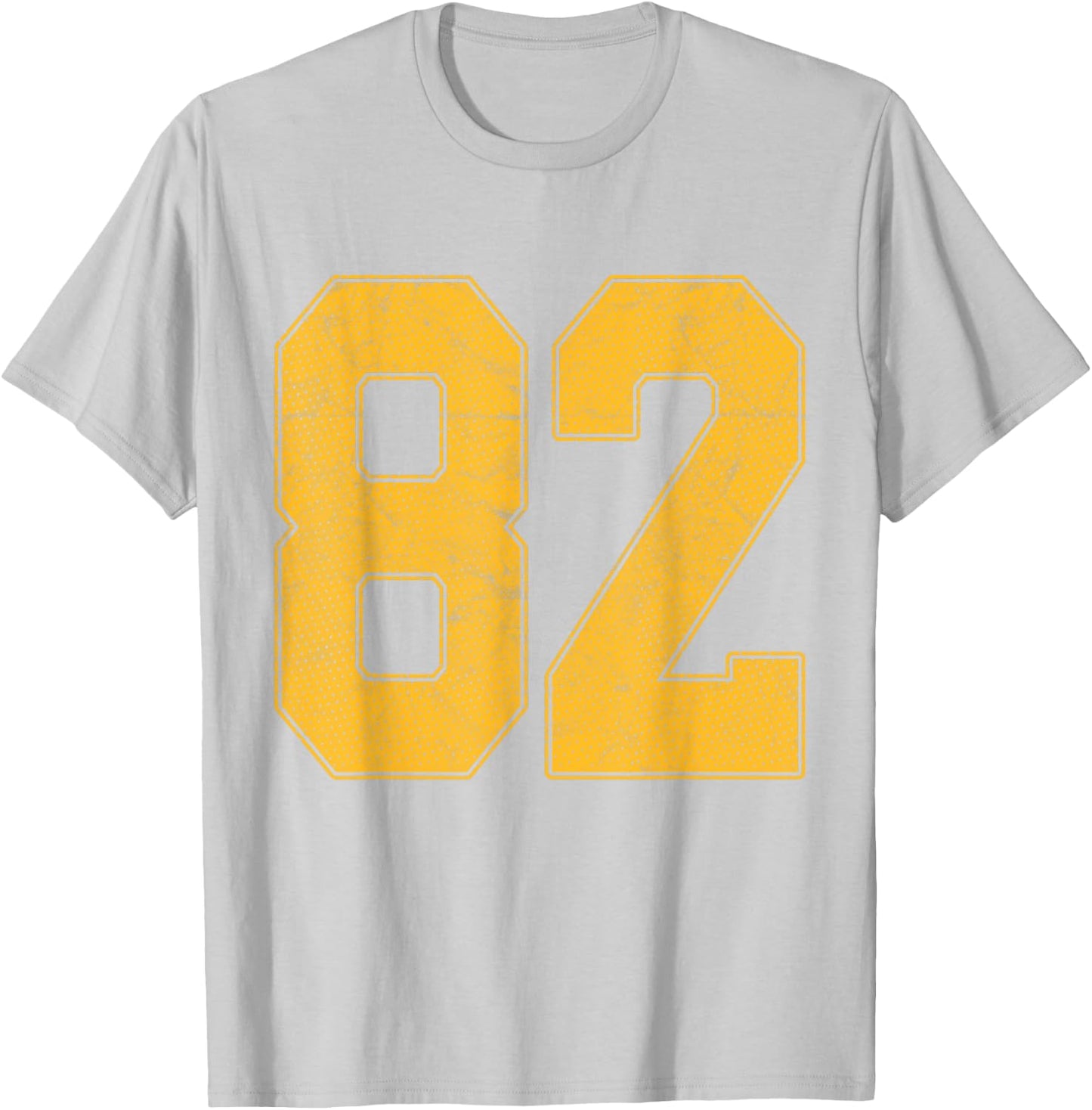 Number 82 Numbered Uniform Sports Team Jersey 82nd Birthday T-Shirt - T-Shirt | Ash