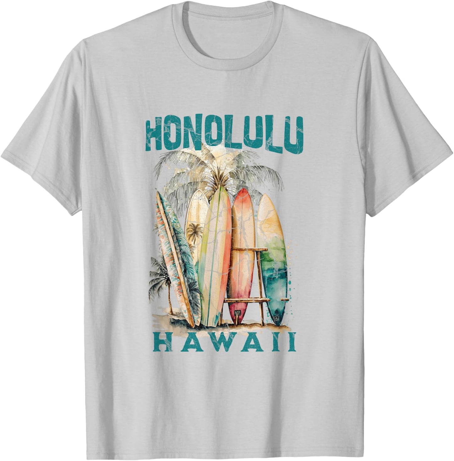 Honolulu Hawaii T-Shirt - T-Shirt | Ash