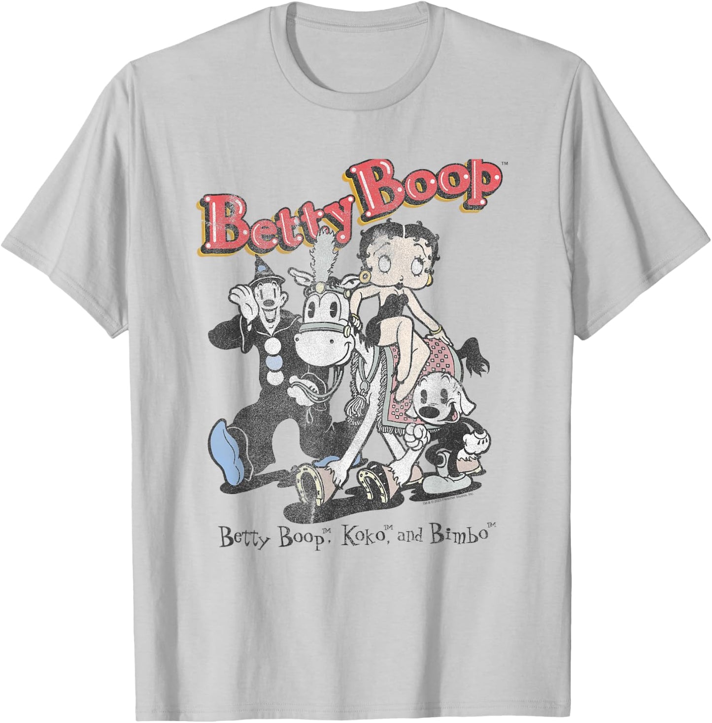 Betty Boop Vintage Betty & Friends Cute Cartoon T-Shirt - T-Shirt | Ash