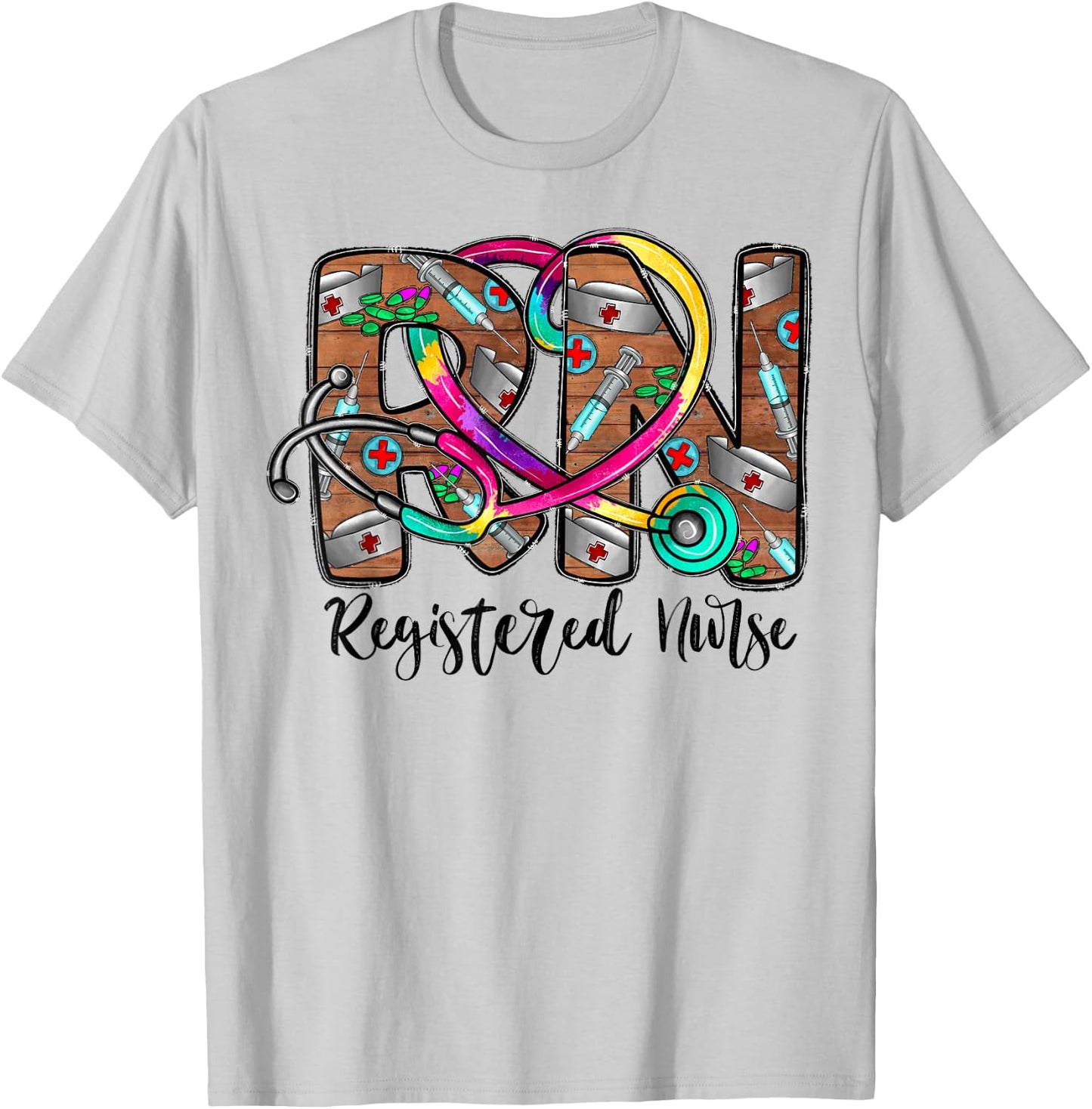 Registered Nurse Life for Rn Nurse Tie Dye Nurse's Week T-Shirt - T-Shirt | Ash