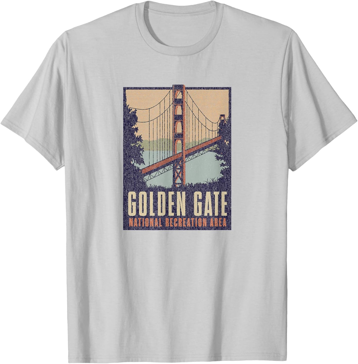 Golden Gate National Recreation Area Bridge Vintage T-Shirt - T-Shirt | Ash