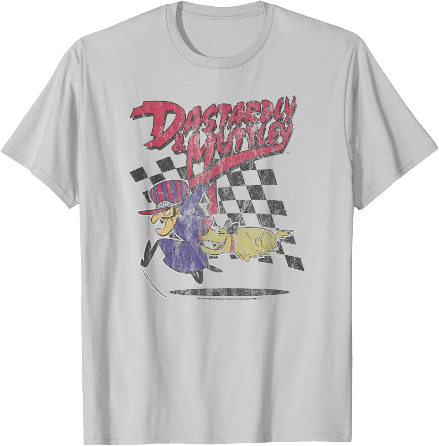 Wacky Races Dastardly and Muttley on Gray T-Shirt - T-Shirt | Ash
