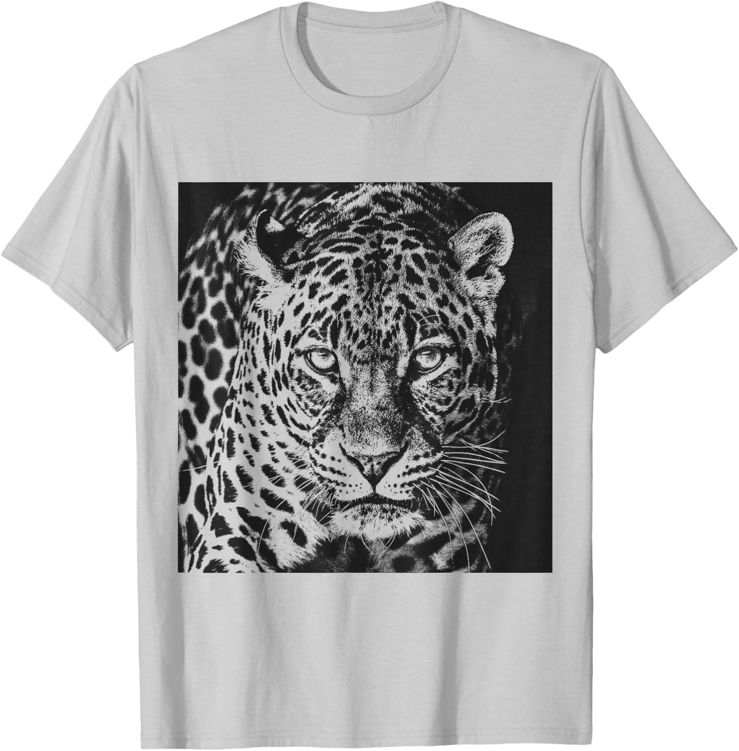 Snow Leopard Cheetah Jaguar Panther Cat Face Gift T-Shirt - T-Shirt | Ash