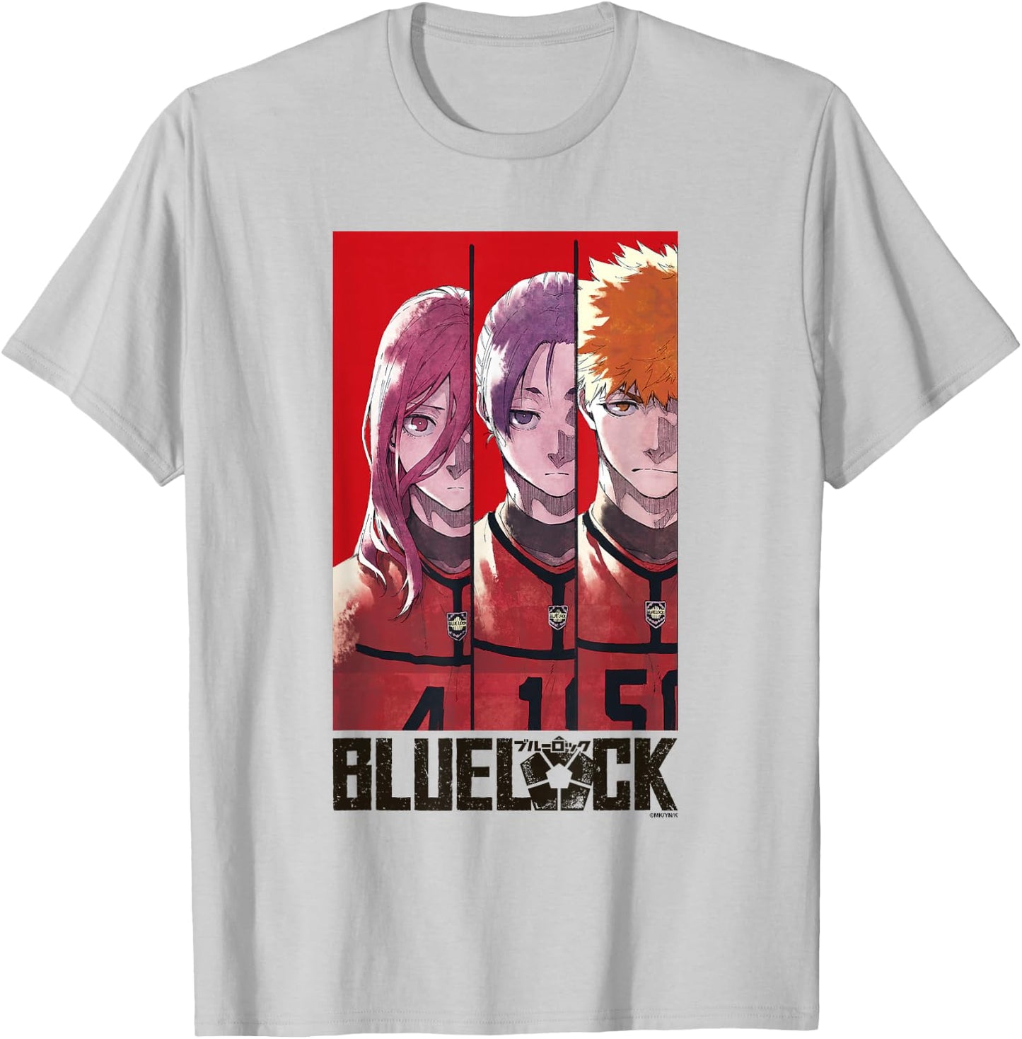 Blue Lock Chigiri Hyoma REO and Kunigami Split Epic Poster T-Shirt - T-Shirt | Ash