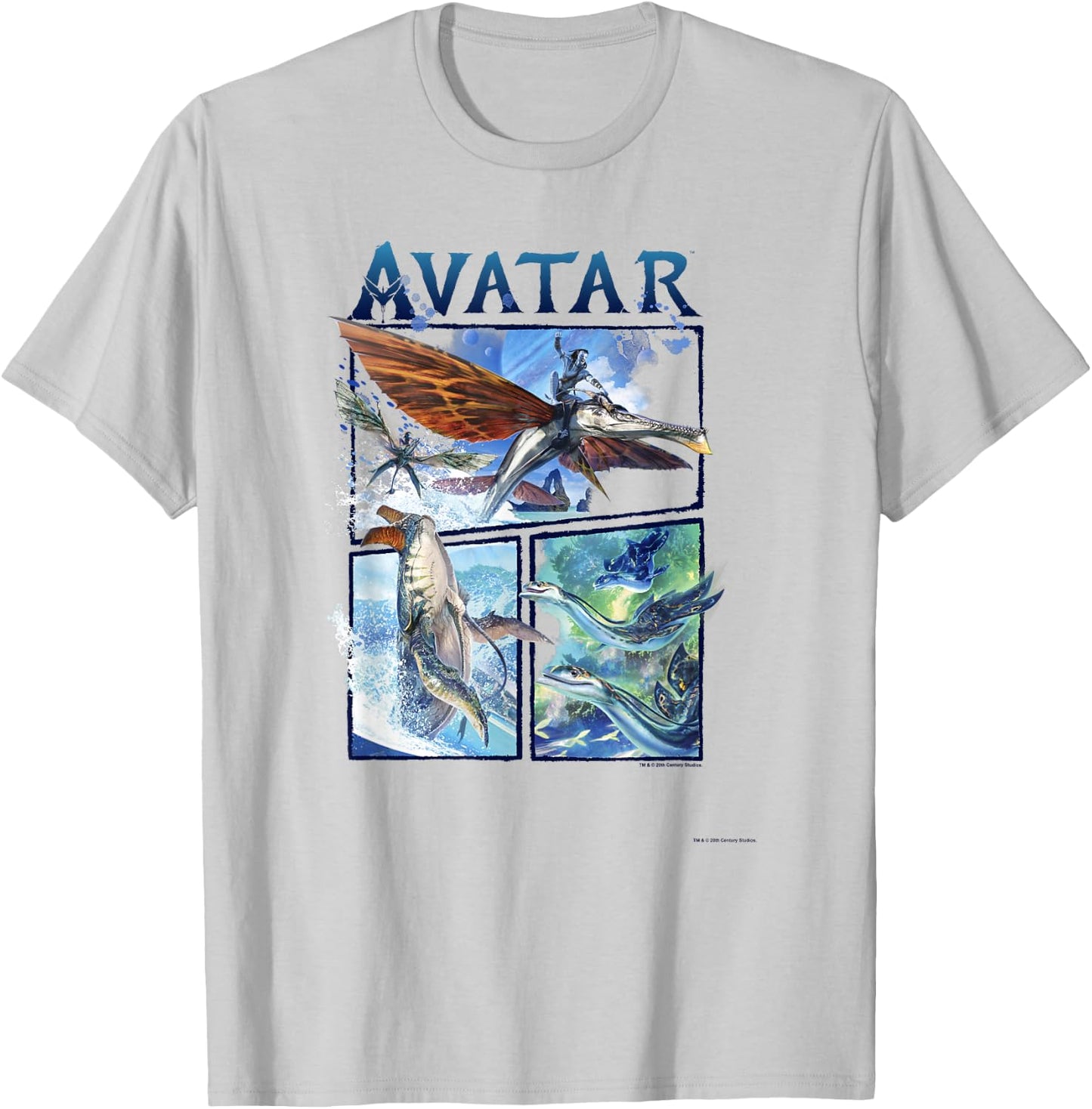 Avatar: The Way of Water Air And Sea Flight Panels T-Shirt - T-Shirt | Ash