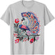 Mystical Botanical Bird Scandinavian Folk Art T-Shirt - T-Shirt | Ash