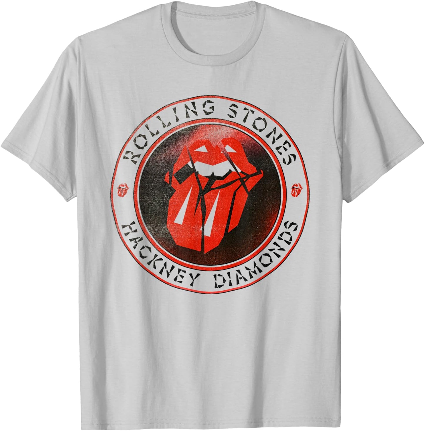 Official The Rolling Stones HD Circle Logo T-Shirt - T-Shirt | Ash