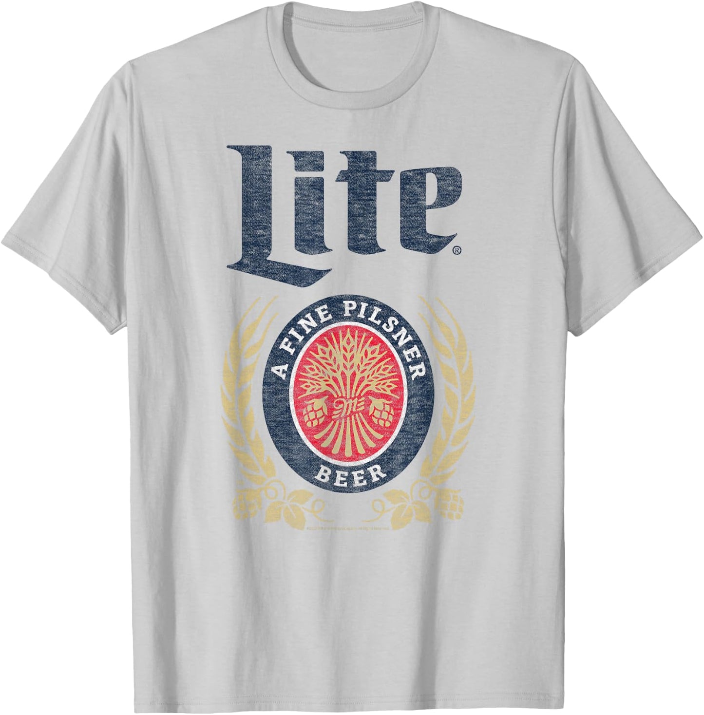 Miller Lite - Crest Logo T-Shirt - T-Shirt | Ash