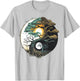 Yin Yang Miniature Tree of Life on Buddhist Bonsai Tree T-Shirt - T-Shirt | Ash