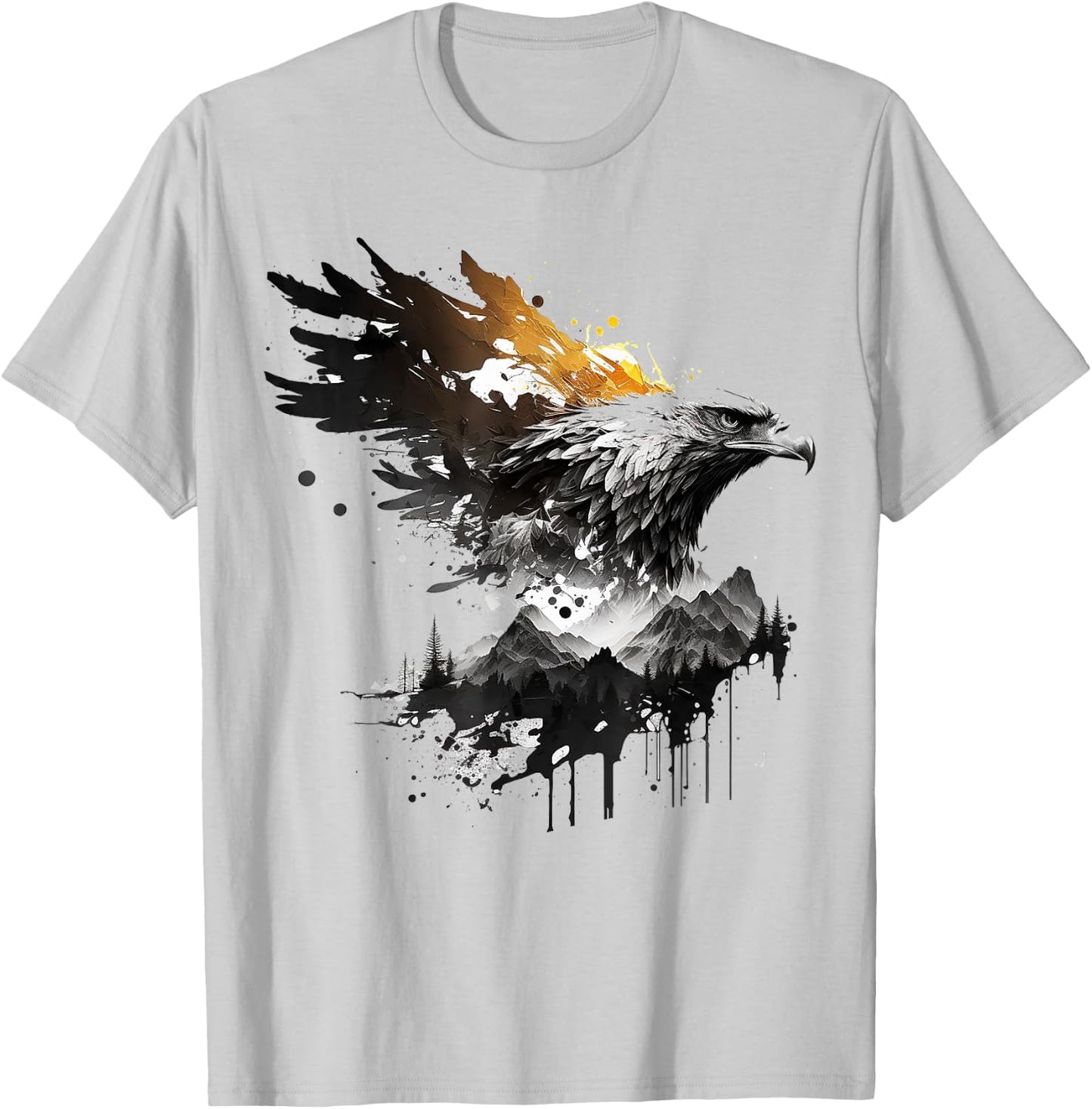 Art eagle bird motif animal T-Shirt - T-Shirt | Ash