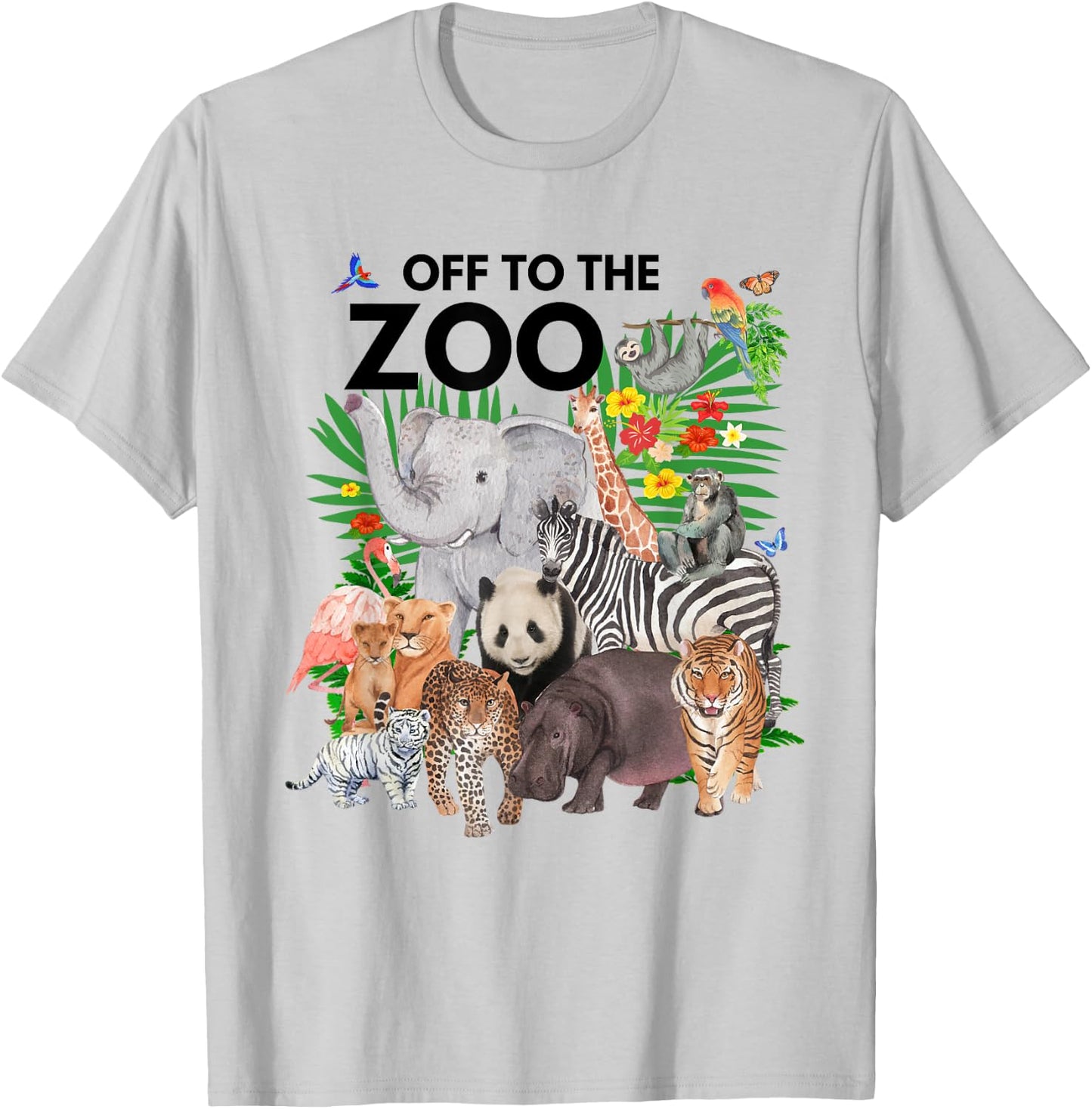 Zoo Animals Safari Party A Day At The Zoo Safari Zoo Trip T-Shirt - T-Shirt | Ash