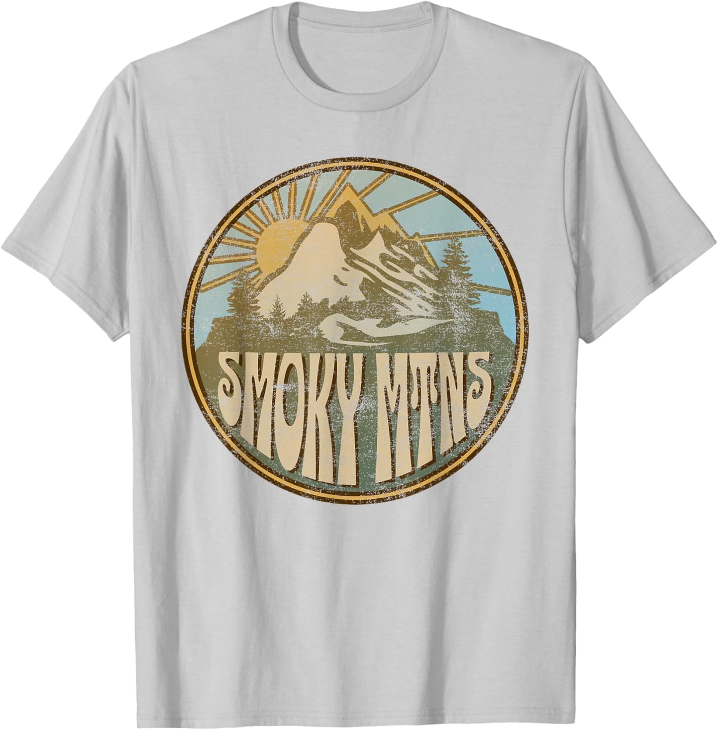 Smoky Mountains Tennessee Nature Mountains Hiking Outdoors T-Shirt - T-Shirt | Ash