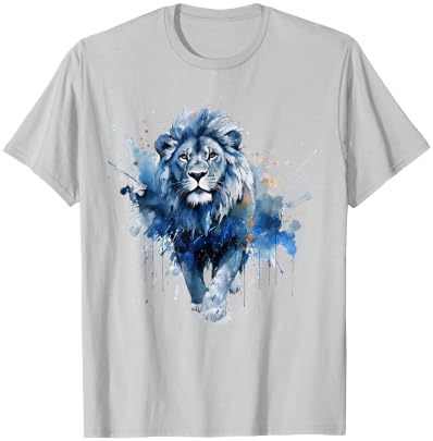 Lion Artwork - Zoo Animal Lion T-Shirt - T-Shirt | Ash