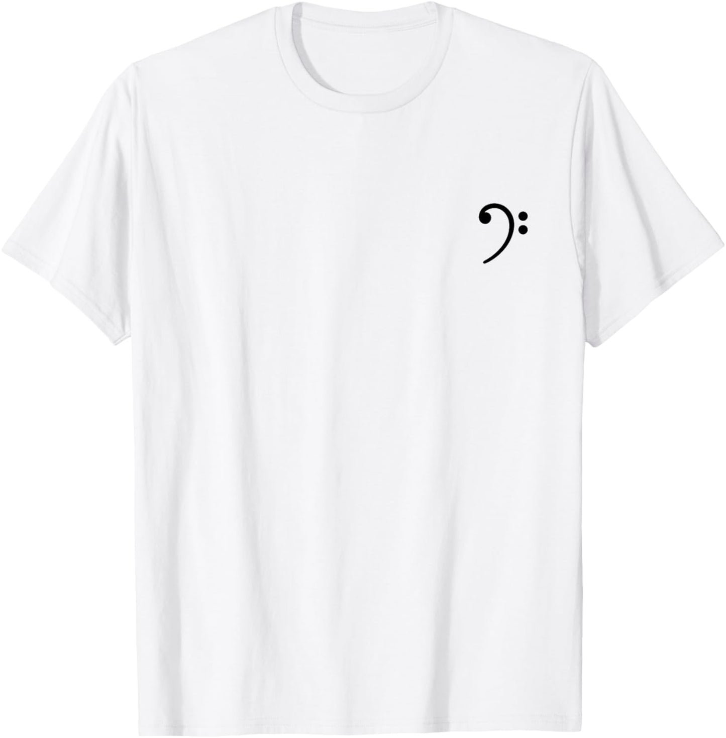Black Bass Clef, Music, Violin Clef, Music Note Sheet Music T-Shirt - T-Shirt | White