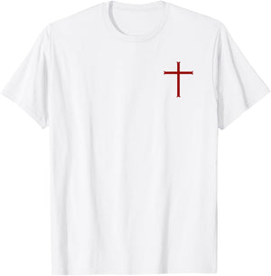 Knights Templar Oath - Christian Cross T-Shirt - T-Shirt | White