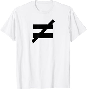 Not Equal - Sign T-Shirt - T-Shirt | White