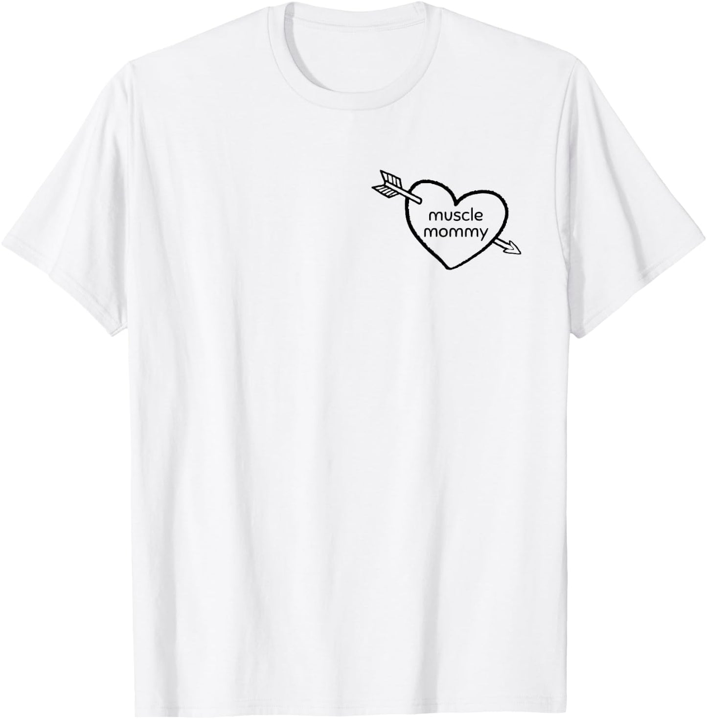 Muscle Mommy Gym Pump Cover Heart Weightlifting T-Shirt - T-Shirt | White