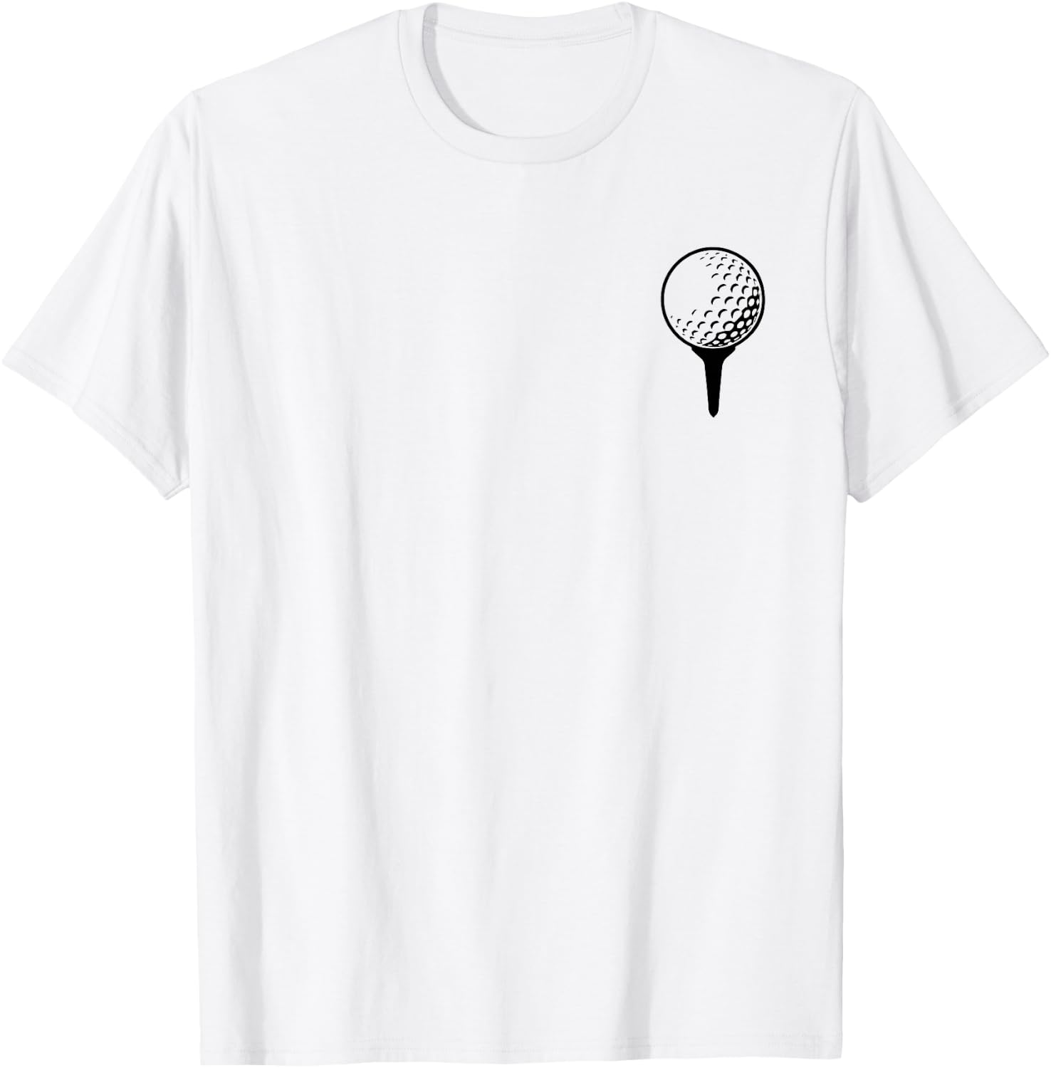 Golf Ball On T-Shirt - T-Shirt | White
