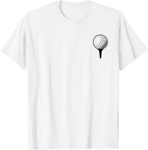 Golf Ball On T-Shirt - T-Shirt | White