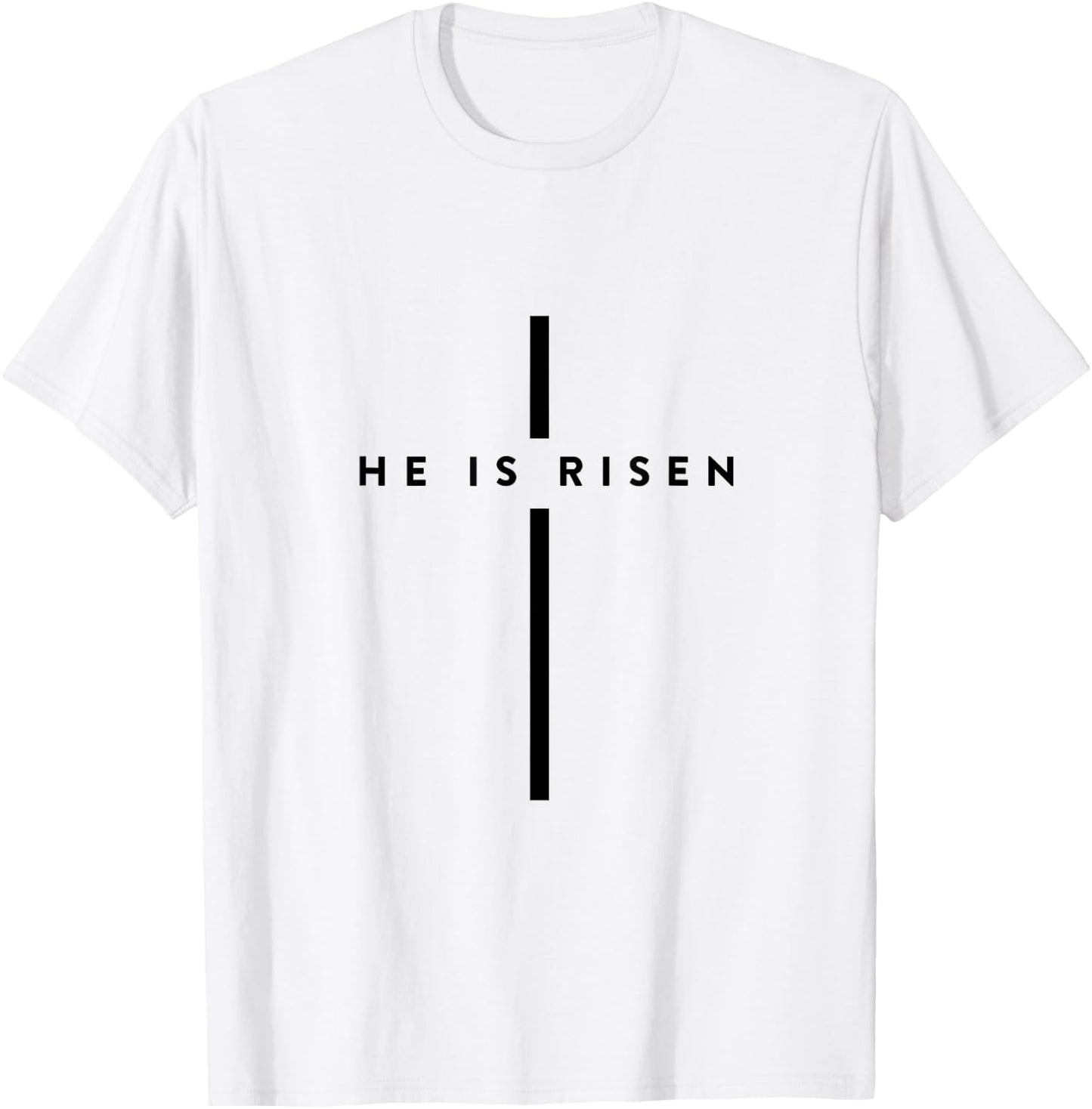 He Is Risen Cross Jesus Easter Day Christians T-Shirt - T-Shirt | White