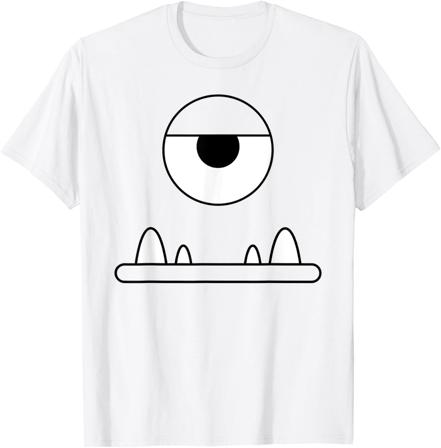 Funny Cute Monster Face One Eyeball Easy Halloween Costume T-Shirt - T-Shirt | White