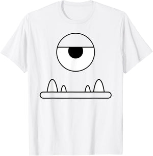 Funny Cute Monster Face One Eyeball Easy Halloween Costume T-Shirt - T-Shirt | White