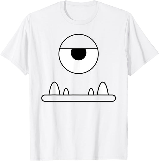 Funny Cute Monster Face One Eyeball Easy Halloween Costume T-Shirt - T-Shirt | White