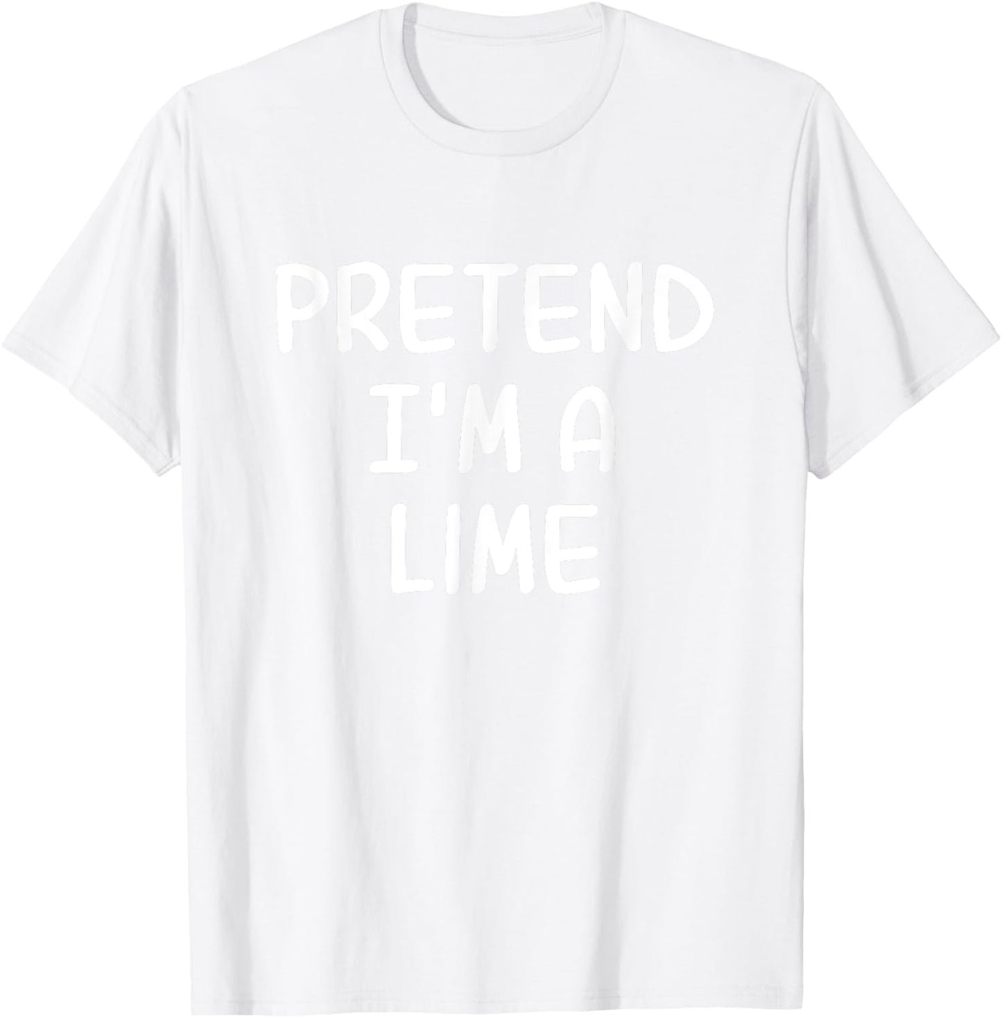 Funny Halloween Party Xmas Lazy Pretend I'm a Lime T-Shirt - T-Shirt | White