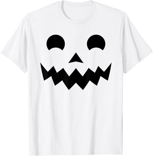 Jack O Lantern Jackolantern Pumpkin Face Funny Halloween T-Shirt - T-Shirt | White
