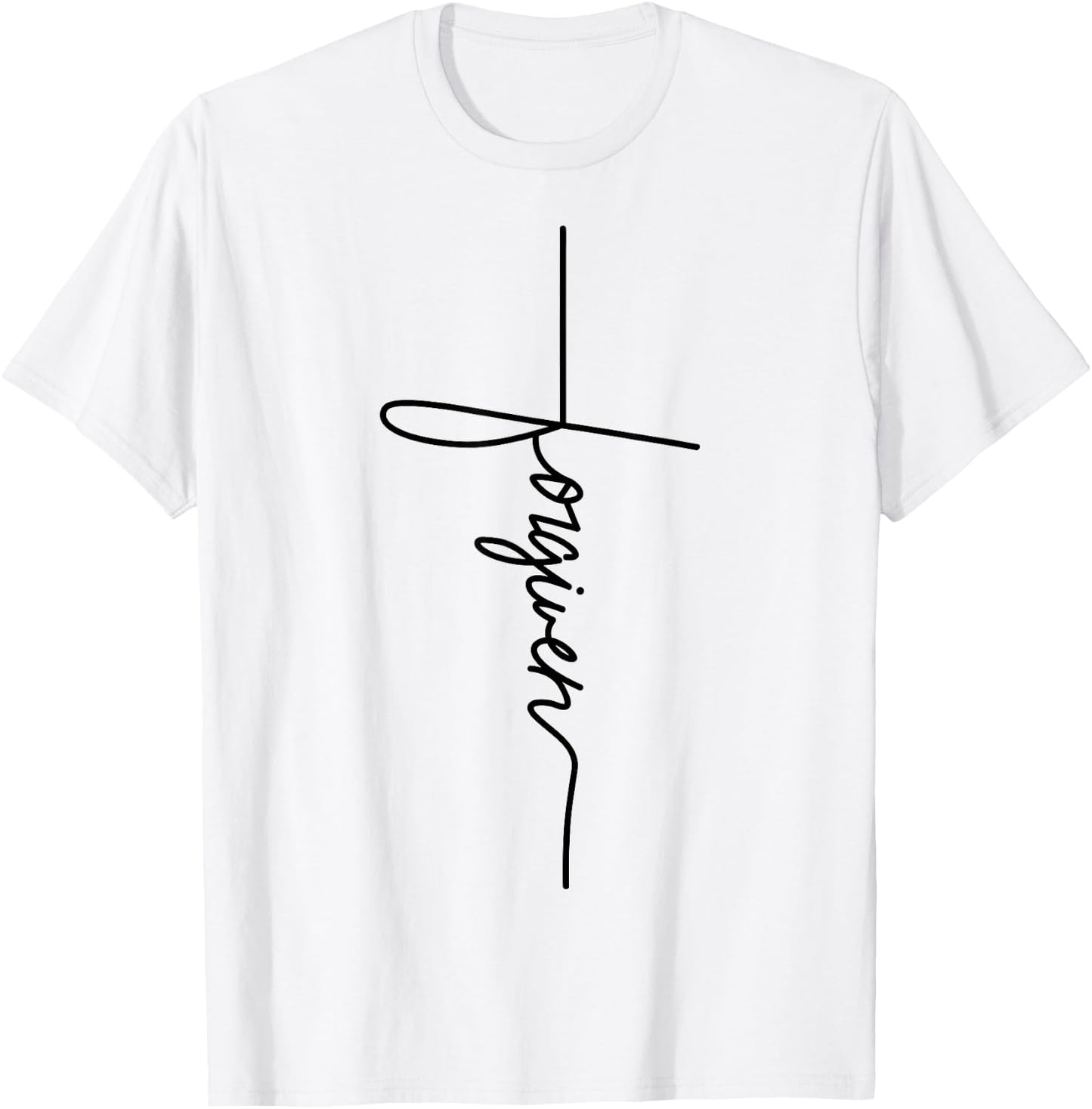 Forgiven Jesus christian Inspirational Men Youth T-Shirt - T-Shirt | White