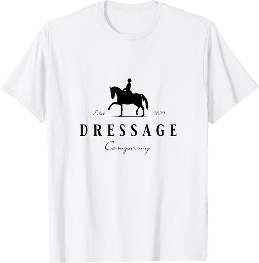 Dressur Pferd mit Dressurreiterin - Dressage Grey Horse Dressage Rider T-Shirt - T-Shirt | White