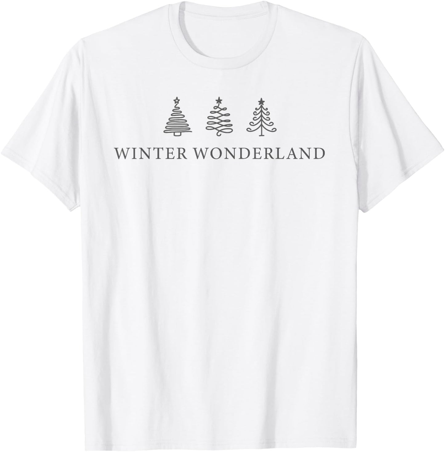 Minimalistic Winter Wonderland Minimal T-Shirt - T-Shirt | White