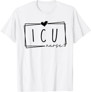ICU Nurse Women's Intensive Care Unit Nurse Nursing Critical Care , White, Small T-Shirt - T-Shirt | White