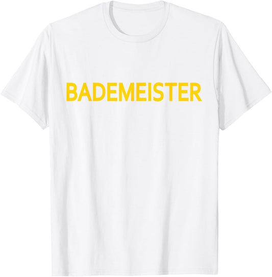 Badmeister Swimming Master Breast Lettering Men Women T-Shirt - T-Shirt | White