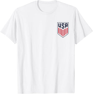 USA Flag American Football T-Shirt - T-Shirt | White