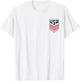 USA Flag American Football T-Shirt - T-Shirt | White