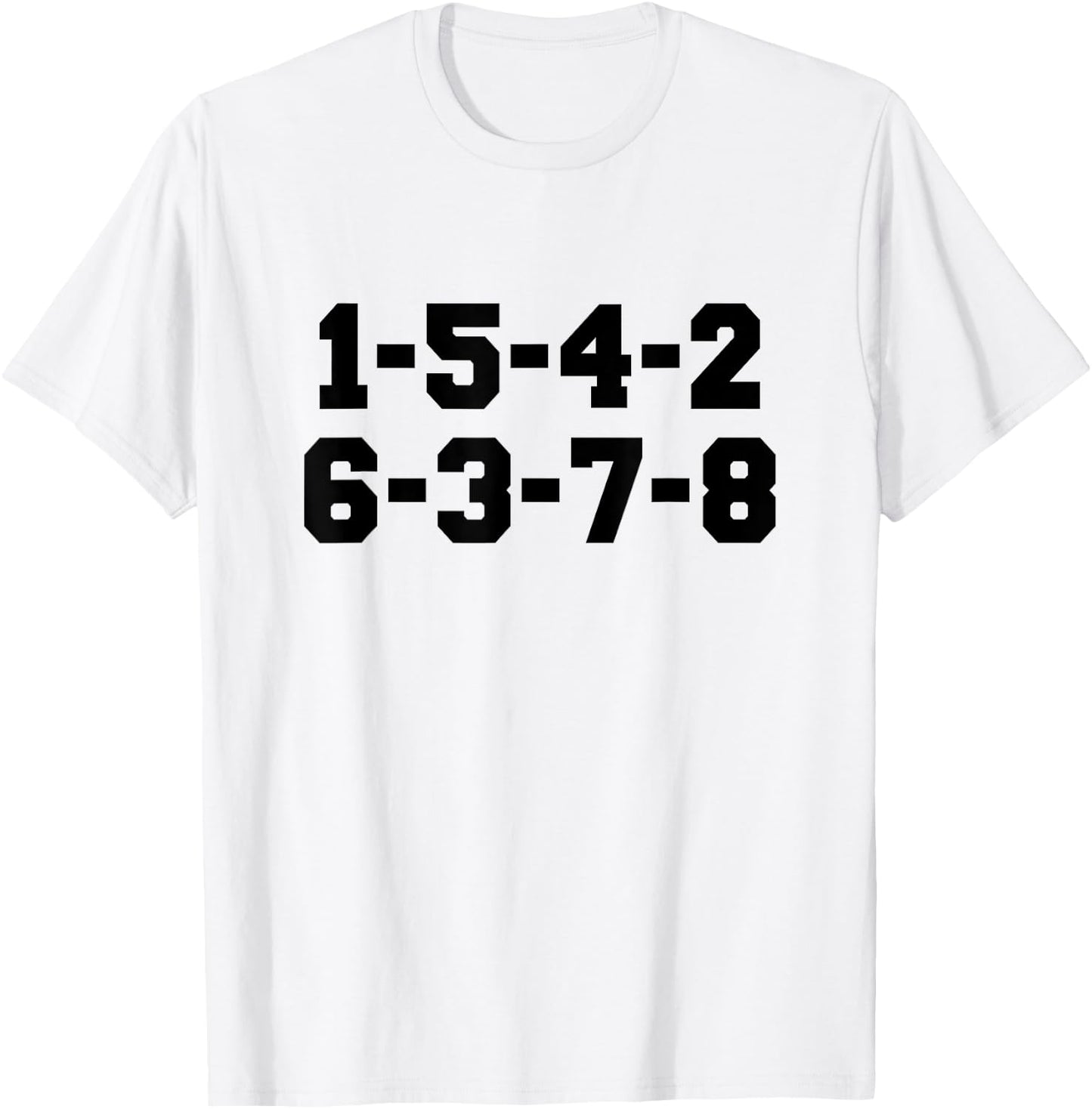 1-5-4-2-6-3-7-8 T-Shirt - T-Shirt | White