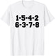 1-5-4-2-6-3-7-8 T-Shirt - T-Shirt | White