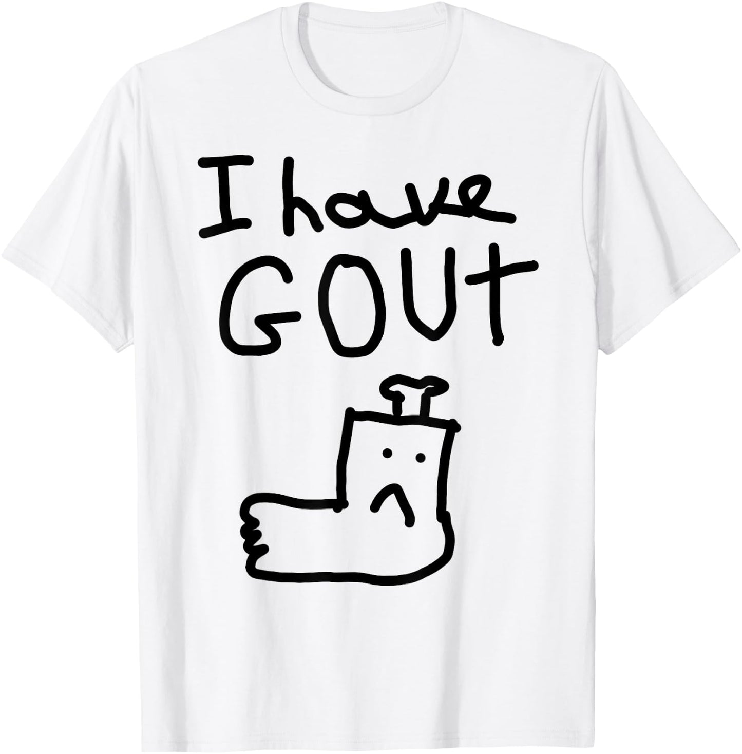 i have gout Gout Awareness Classic Blue Cotton/Polyester -Adults Short Sleeve T-Shirt - T-Shirt | White