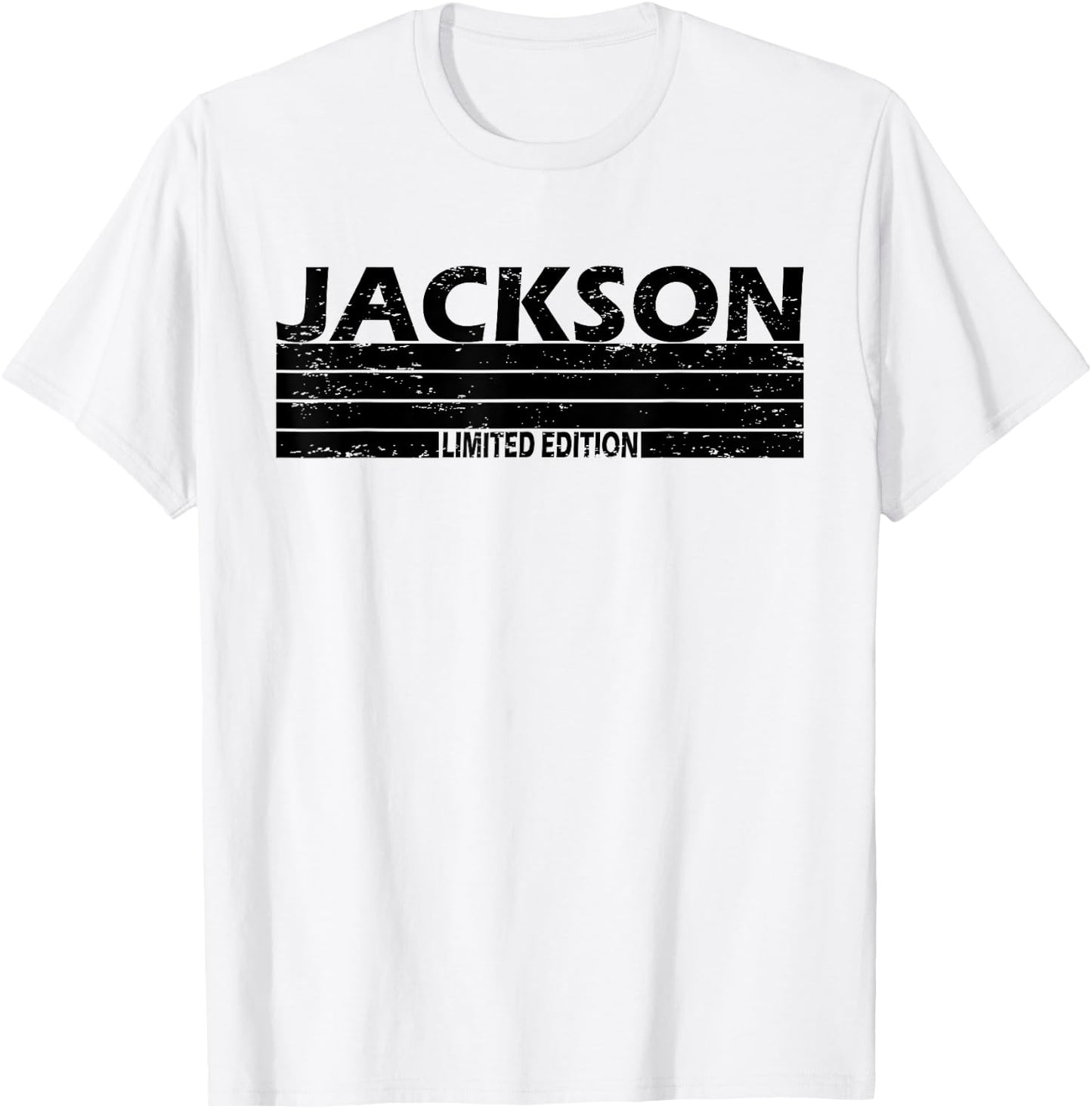 Jackson Surname Limited Edition Retro Vintage Style Sunset T-Shirt - T-Shirt | White